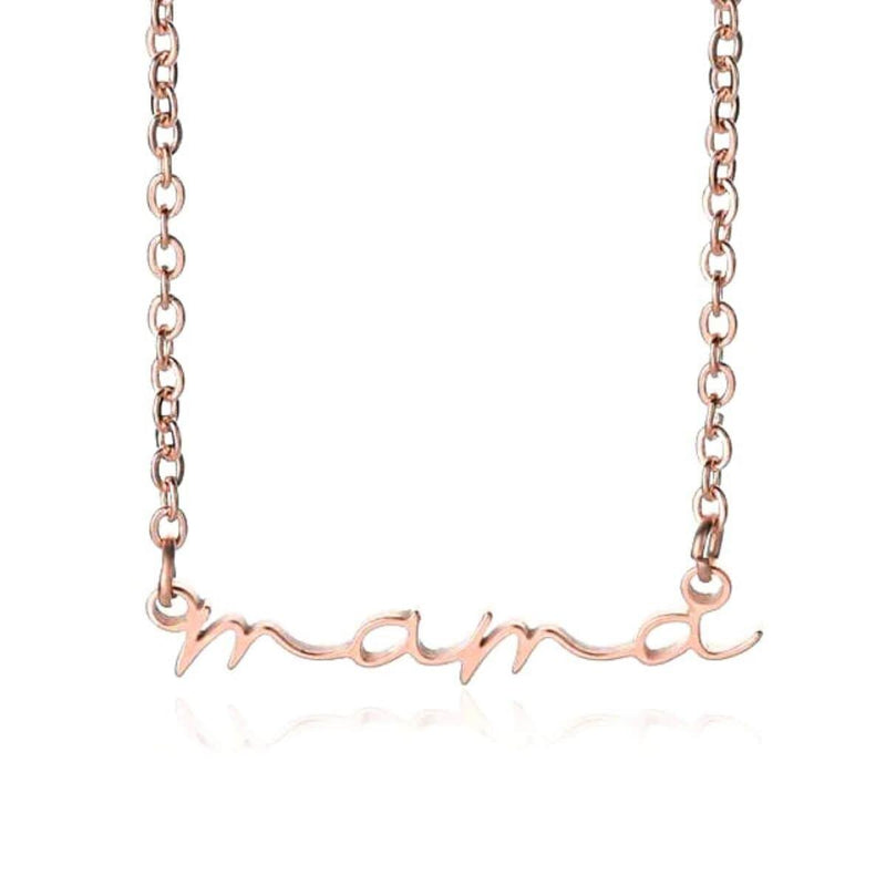 "mama" Pendant Necklace, Rose Gold - OurCoordinates