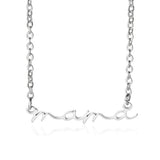 "mama" Pendant Necklace, Silver - OurCoordinates