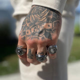 Men's Stainless Steel Wolf Ring, 7 - OurCoordinates