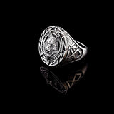 Mens Wolf Ring - Stainless Steel, 7 - OurCoordinates