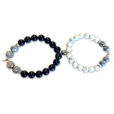 Natural Stone Distance Bracelets - Set Of 2, - OurCoordinates
