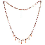 Personalized Chain Link Necklace with Custom Charms, 2 names - OurCoordinates