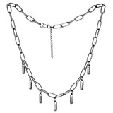 Personalized Chain Link Necklace with Custom Charms, 2 names - OurCoordinates