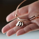 Personalized Heart Charm Bracelet, Steel - OurCoordinates