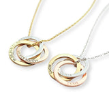 Personalized Interlocking Circle Necklace, Gold - OurCoordinates