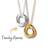 Personalized Interlocking Circle Necklace, Gold - OurCoordinates