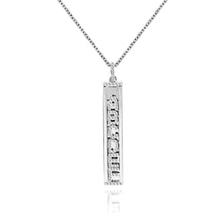 Personalized Sliding Charm Necklace, Silver - OurCoordinates