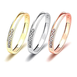 Personalized Sliding Diamond Charm Bracelet, Black - OurCoordinates