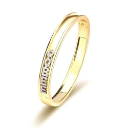 Personalized Sliding Diamond Charm Bracelet, Gold - OurCoordinates