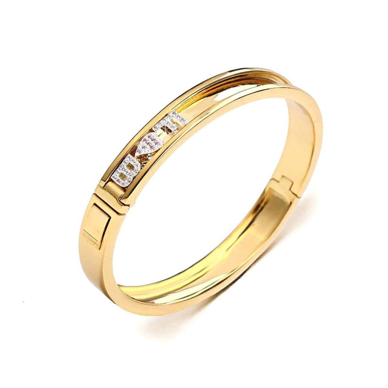 Personalized Sliding Diamond Charm Bracelet, White Gold - OurCoordinates