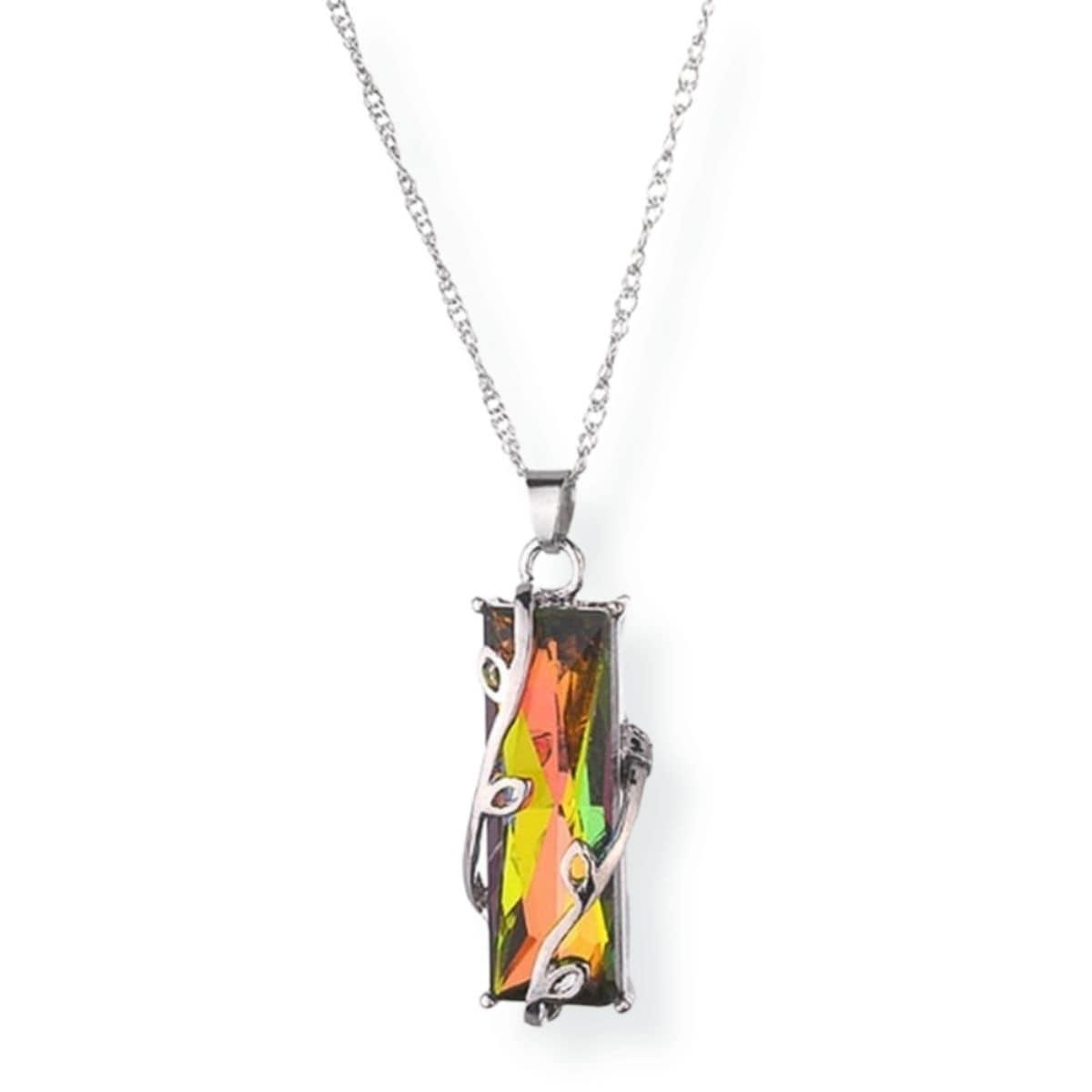 Rainbow Crystal Charms Necklace