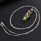 Rainbow Crystal Tree Of Life Pendant Necklace, - OurCoordinates